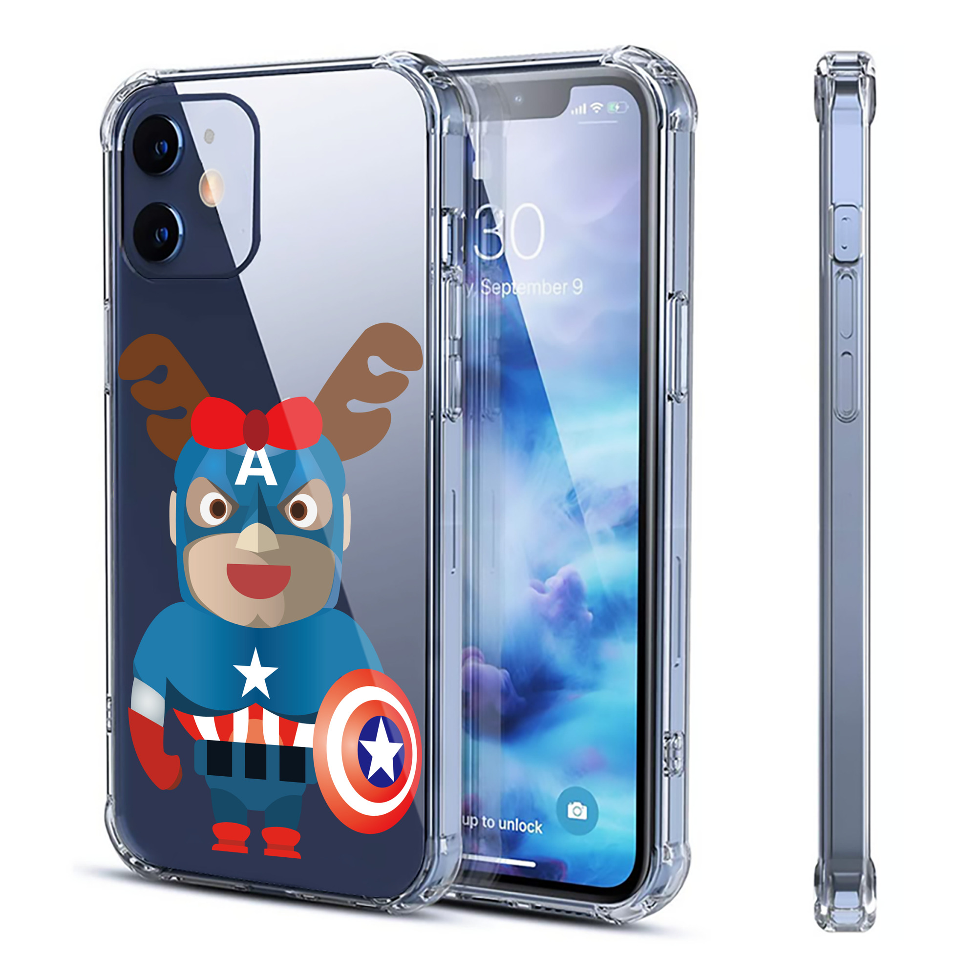 （画像用） アベンジャーズ The Avengers 【iPhone 12シリーズ対応】透明スマホケース（クリアソフトケース）